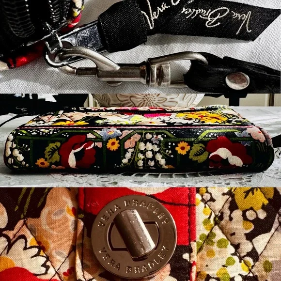 Vera Bradley Multicolor Floral Quilted Wristlet Wallet - Picture 3 of 9
